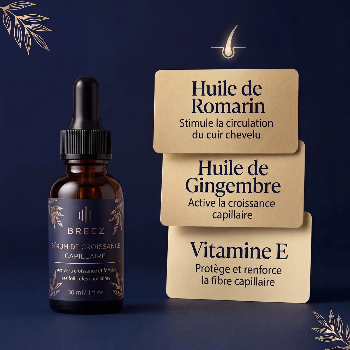 Routine sérum anti-chute BREEZ — cheveux homme densifiés