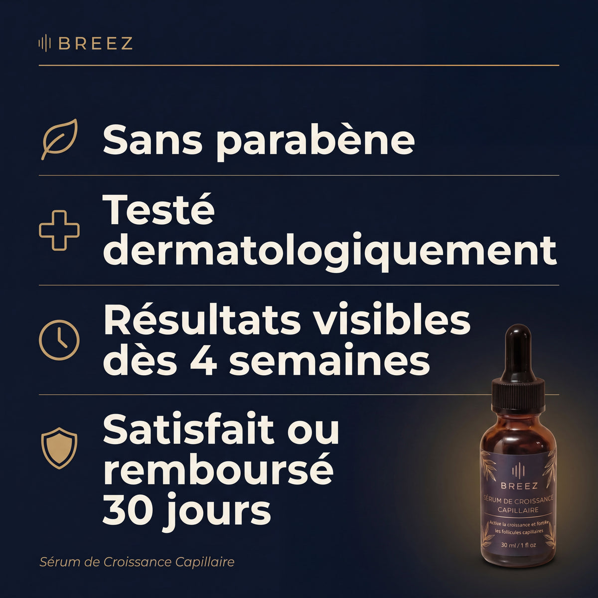 Coffret premium du sérum anti-chute cheveux homme BREEZ